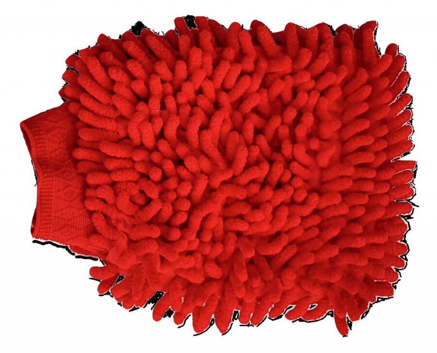 Lab88 Microfiber House Cleaning and Car Wash Mitts - (3-pack) - Double Sided Chenille Microfiber Glove - Cleaning Cloth Mitten (Multi-Color, 3-pack) - 3