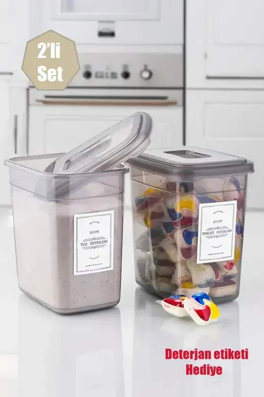 Labeled 2-Piece Multi-Purpose Powder and Tablet Detergent - PORSIMA