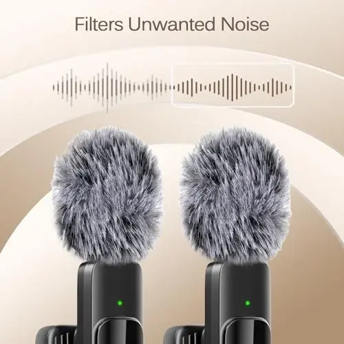 Labstandard iPhone, iPad, mini Video yozuv mikrofoni uchun simsiz lavalier ko'krak mikrofoni, intervyu video podcast vlog YouTube & Livestream uchun shovqinni kamaytirish, Plug & Play (3-in-1 port) - 5