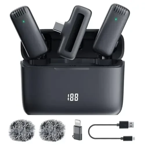 Labstandard Wireless Lavalier Lapel Microphone for iPhone, iPad, mini Video Recording Mic for Interview Video Podcast Vlog YouTube & Livestream, Noise Reduction, Plug & Play (J13 Pro) - 1