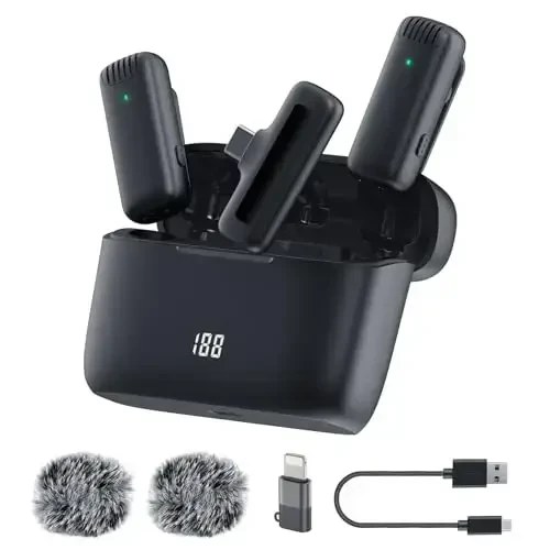 Labstandard Wireless Lavalier Lapel Microphone for iPhone, iPad, mini Video Recording Mic for Interview Video Podcast Vlog YouTube & Livestream, Noise Reduction, Plug & Play (J13 Pro) - 2