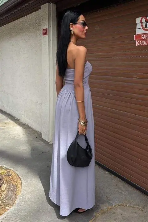 Lace Bustier Strapless Dress 2878 - 6