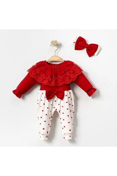 Lace Collar Baby Girl Jumpsuit 100% Cotton - 4