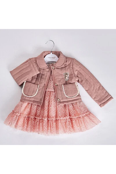 LACE DRESS QUILTED JACKET 2-PIECE SET - ÇOCUKS
