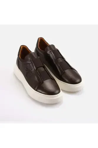 Lace-Free Men's Casual Shoes S1000-Coffee - KEMAL TANCA (1)