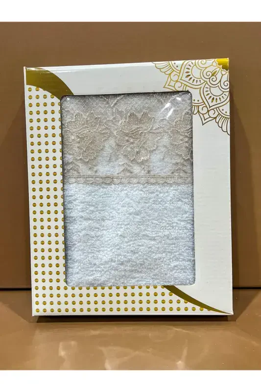 Lace Gift Dowry 50x90 Cotton Hand Face Towel-GOLD - AYHANHOME