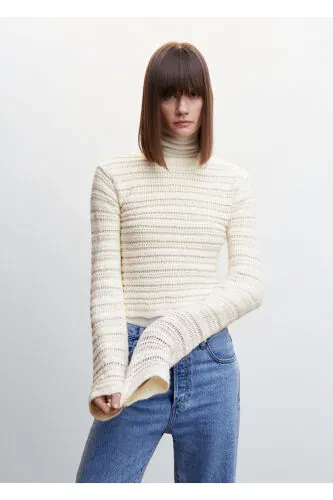 Lace Knit Sweater - MANGO