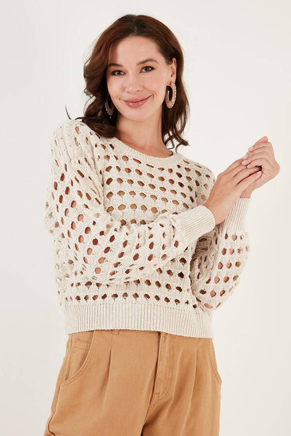 Lace Knitted Sweater 6071533 - 17