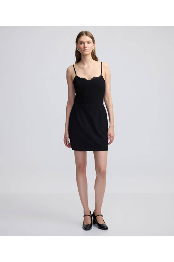 Lace mix mini dress - 2