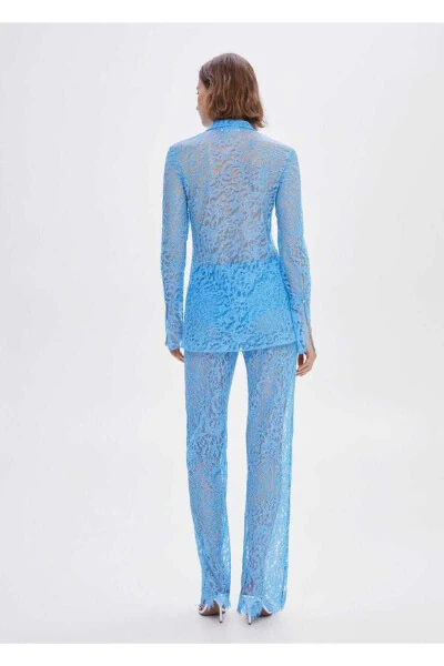 Lace palazzo pants - 4