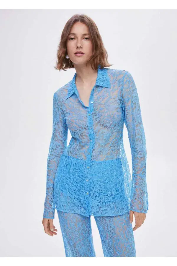 Lace palazzo pants - 6