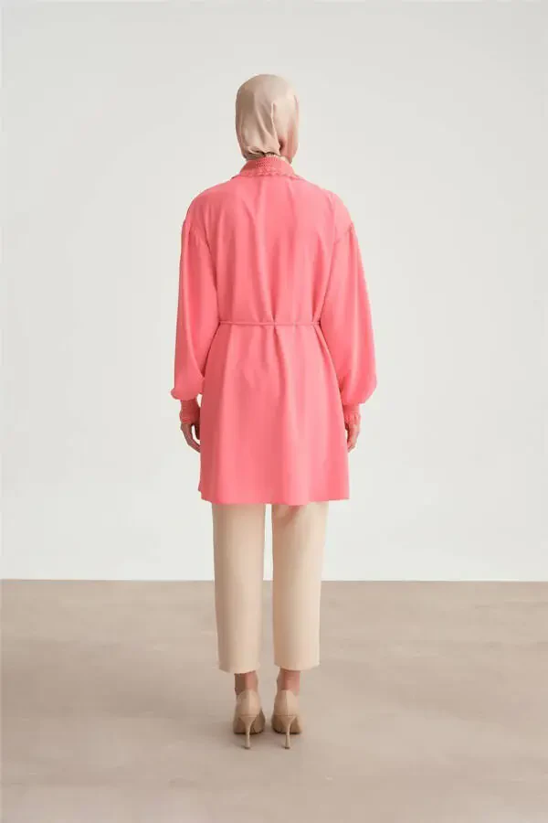 Lace Ribbon Tunic 24y4006 Dark Pink - 7
