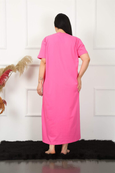 Lace Short Sleeve Fuchsia Maternity Nightgown 1348 - 12