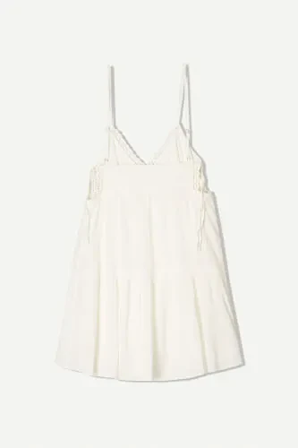 Lace-trimmed textured mini dress - 5