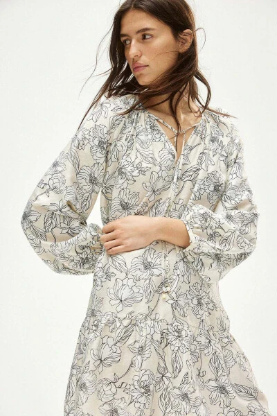 Lace-up detail dress - 3