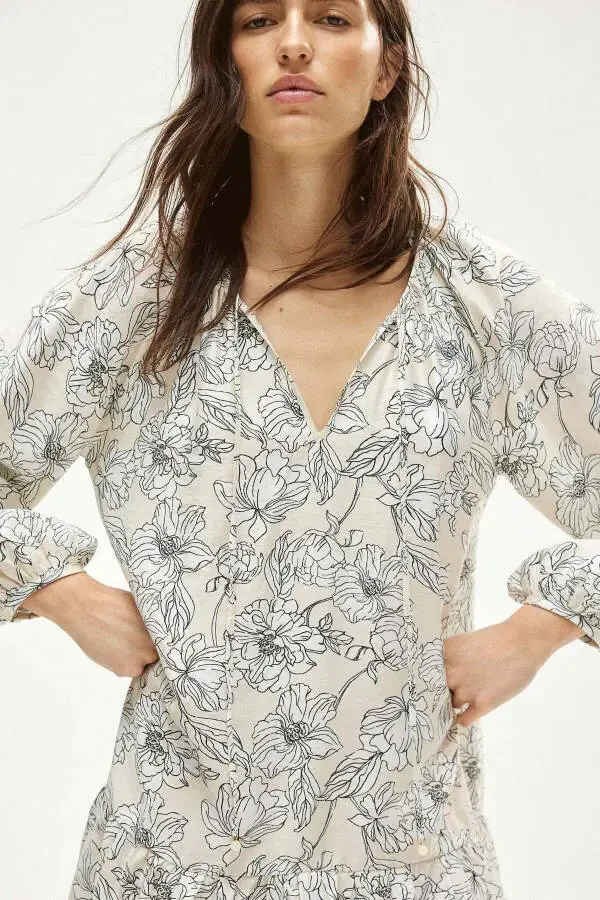 Lace-up detail dress - 6