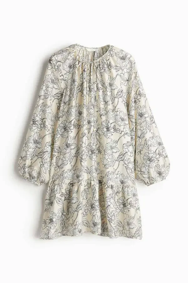 Lace-up detail dress - 7