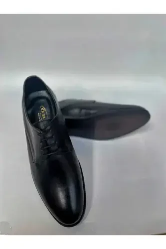 Lace-up Genuine Leather Groom Shoes Plus Size-Black Antique - 4