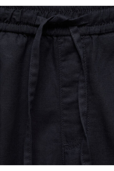 Lace-up linen Bermuda shorts - 5