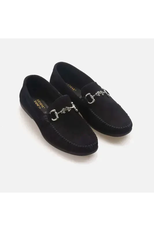 Lace-up Men's Classic Shoe M202-Navy Blue Suede - 3