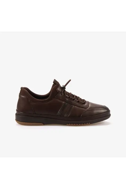 Lace-up Men's Sports & Sneaker Shoes 9779-Coffee - KEMAL TANCA