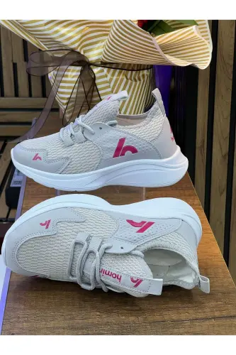 Lace-up Unisex Children's Sports Shoe-Ice-Fuji-Pink-Ice - 3