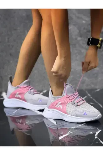 Lace-up Unisex Kids Sneaker-Ice-Candy Pink-Ice - 3