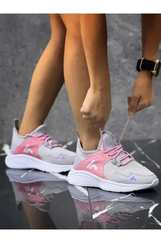 Lace-up Unisex Kids Sneaker-Ice-Candy Pink-Ice - 3