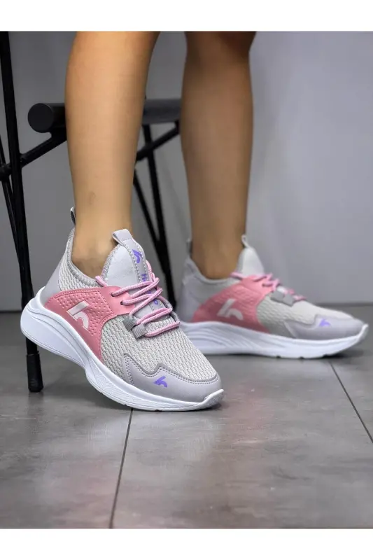 Lace-up Unisex Kids Sneaker-Ice-Candy Pink-Ice - 3