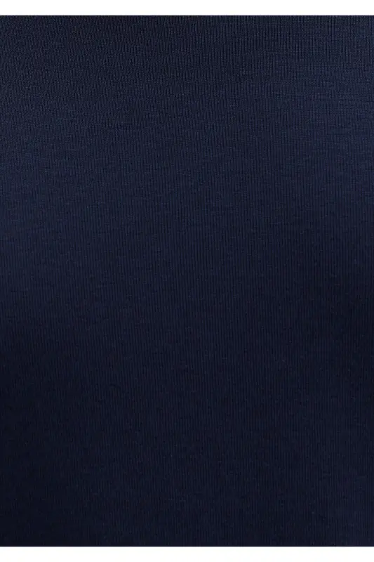 Lacivert Basic Tişört Semi Slim Fit / Yarı Dar Kesim 1612916-86623-Mavi - 6