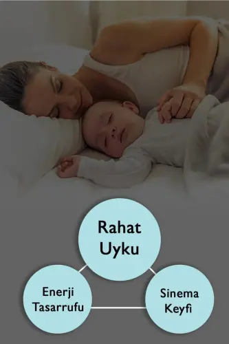 Lacivert Blackout Qoraytuvchi Parda Enxboy Variantli Quyoshdan Saqlovchi 100% Yorug'lik O'tkazmaydigan Fon Pardasi-LACIVERT - 5