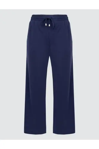 Lacivert Bol Paça Rahat Jogger Pantolon - Lacivert - 7