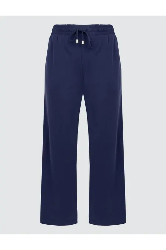 Lacivert Bol Paça Rahat Jogger Pantolon - Lacivert - 7