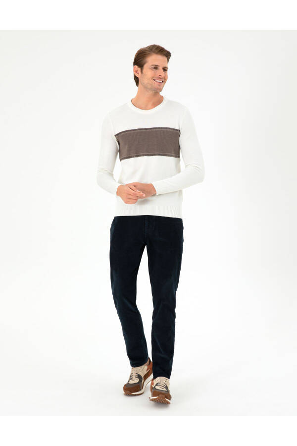 Lacivert Carrot Fit Kadife Kanvas Pantolon 50295927-VR033 - Lacivert - 7