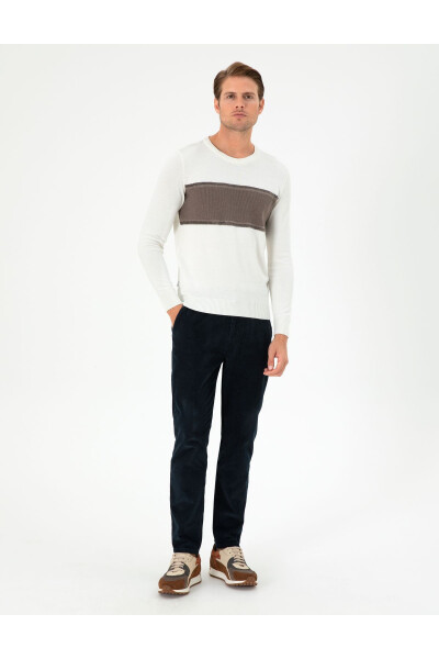 Lacivert Carrot Fit Kadife Kanvas Pantolon 50295927-VR033 - Lacivert - 9