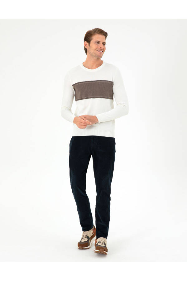 Lacivert Carrot Fit Kadife Kanvas Pantolon 50295927-VR033 - Lacivert - 1