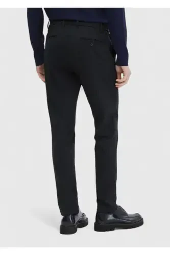 Lacivert Çizgili Örme Jogging Fit Casual Pantolon-Lacivert - RAMSEY (1)