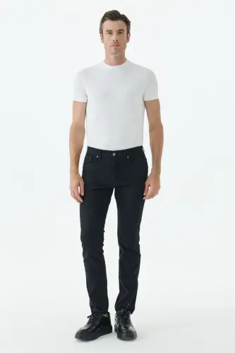 Lacivert Comfort Fit 5 Cep Kanvas Pantolon 