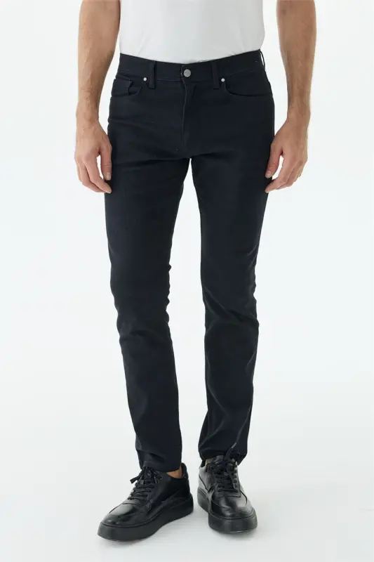 Lacivert Comfort Fit 5 Cep Kanvas Pantolon - 3