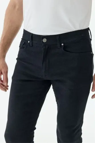 Lacivert Comfort Fit 5 Cep Kanvas Pantolon - 4