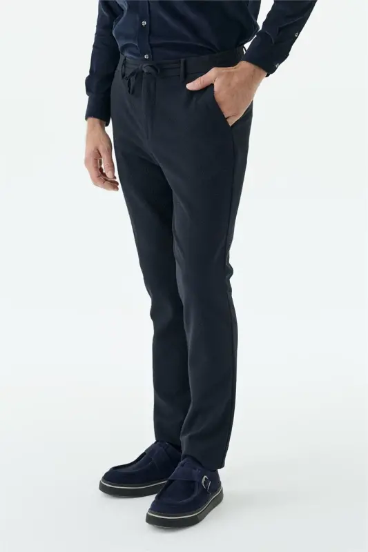 Lacivert Comfort Fit Esnek Spor Pantolon - 3