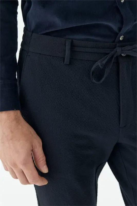 Lacivert Comfort Fit Esnek Spor Pantolon - 4