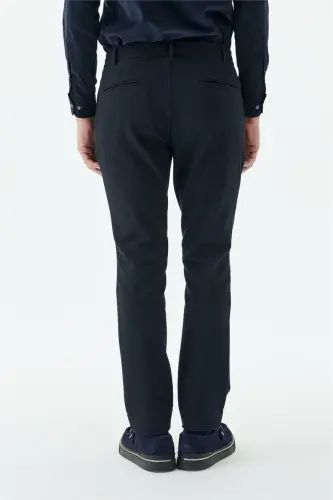 Lacivert Comfort Fit Esnek Spor Pantolon - 5