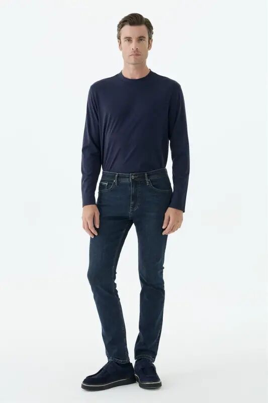 Lacivert Comfort Fit Kot Pantolon - JAKAMEN