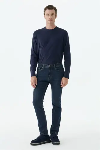 Lacivert Comfort Fit Kot Pantolon - 1