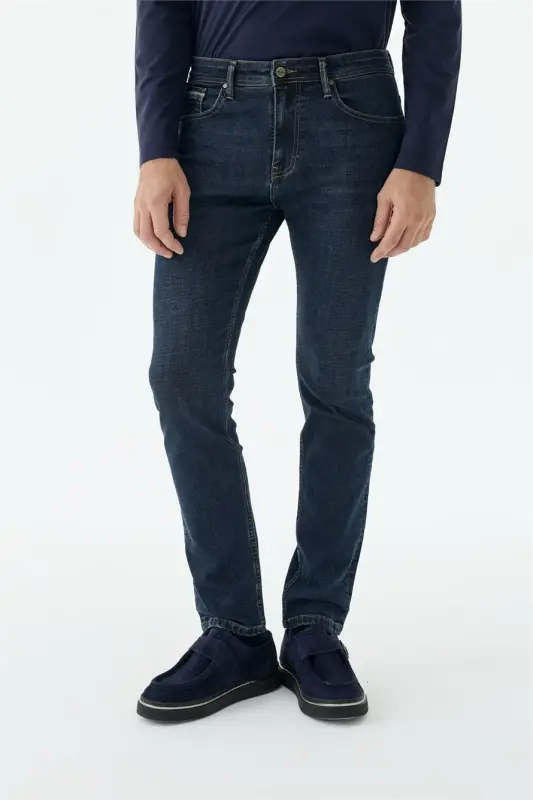 Lacivert Comfort Fit Kot Pantolon - 2