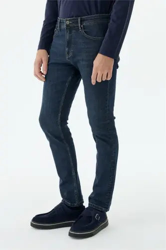 Lacivert Comfort Fit Kot Pantolon - 3