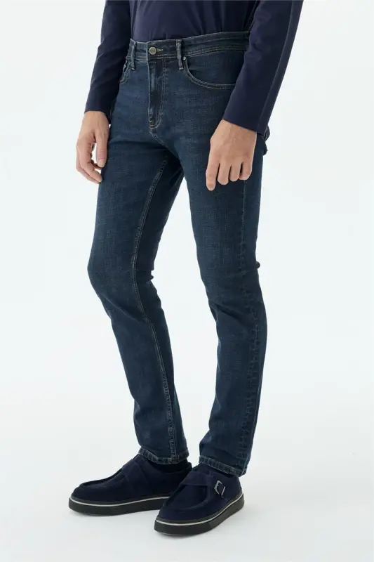 Lacivert Comfort Fit Kot Pantolon - 3