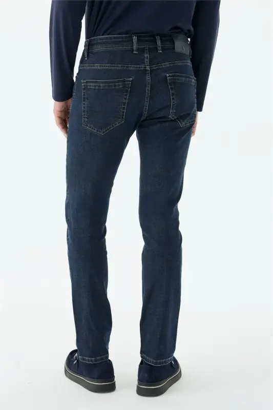Lacivert Comfort Fit Kot Pantolon - 5