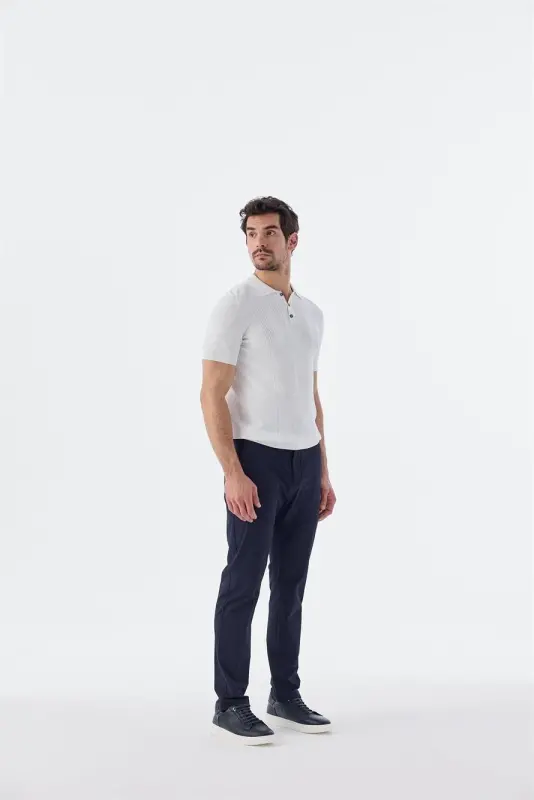 Lacivert Comfort Fit Lastikli Spor Jogger Pantolon - 3
